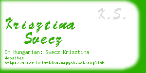 krisztina svecz business card